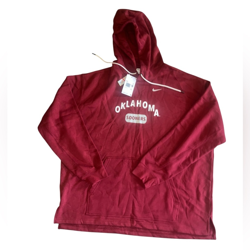 Nike Oklahoma Sooners Team Hoodie Sweatshirt Red Men's Size XXL [DQ9452-613] New